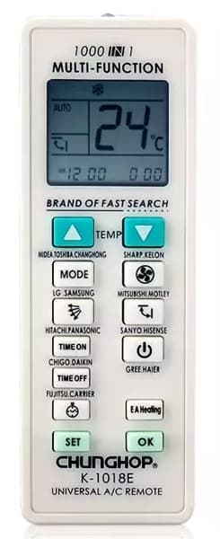 Chunghop K-1018E (universal 1000 in1) ПДУ для кондиционеров