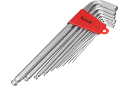 Набор ключей-шестигранников "MATRIX" 9 шт. (1.5, 2, 2.5, 3, 4, 5, 6, 8, 10мм)