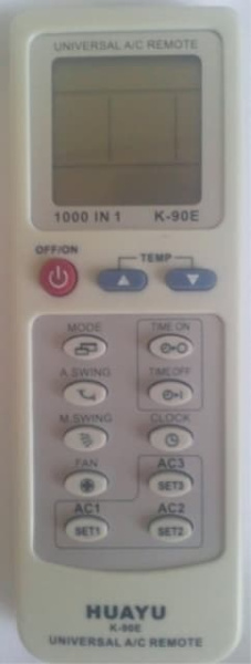 HUAYU K-90E (universal 1000 in 1) ПДУ для кондиционеров