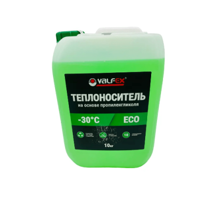 Теплоноситель VALFEX ECO -30 на основе пропиленгликоля, 10 кг