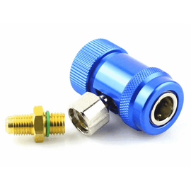 Быстросъёмная муфта с вентилем FavorCool QL-1234 для фреона R-1234yf (с переходником 12мм - 1/4"), фото 