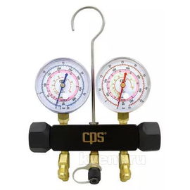 Манометрическая двухвентильная станция CPS BLAKMAX MBV (манометры 68мм R22/134/ 404, без шлангов), фото 