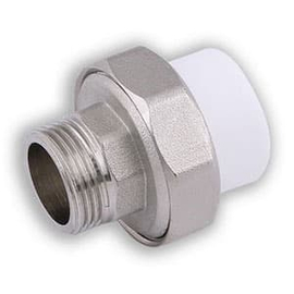 Муфта Valfex комб.разъём.(американка) трубная с наружной резьбой 40x1 1/4", белая, фото 