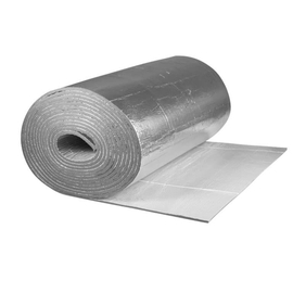 Изоляция K-FLEX PE 08x1000-20 AD METAL толщина 8мм, ширина 1м, в рулоне 20 кв.м, самоклеящаяся, с алюминиевым покрытием, фото 