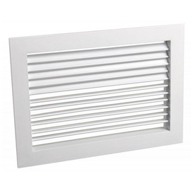 Решетка однорядная регулируемая (300x200, алюминий, белая), фото 