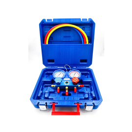 Манометрическая станция DSZH WK-P3603S (R22/134/404/410; 2-х вентильная; шланги 90см, упак. кейс), фото 