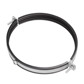 Хомут для воздуховода с резиновой прокладкой, гайка М10, 710мм, фото 