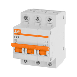 Автоматический выключатель TDM ВА47-63 3/25А, фото 