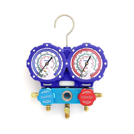 Манометрическая станция DSZH WK-C3601S (R22/134/404; 2-х вентильная; шланги 1/4" SAE - 90см), фото 