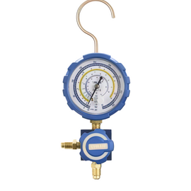 Манометрический коллектор Value VMG-1-U-L ( (R22, R134a, R407C; R410A; 1 вентильный, манометр низкого давления 68мм; без шлангов), фото 