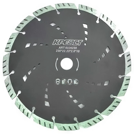 Диск алмазный отрезной 230mm, TURBO сегментный, сухая резка (5026230), фото 