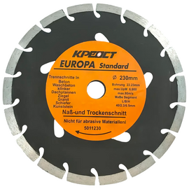 Диск алмазный отрезной 230х22,2мм, сегментный, сухое резание (5011230), фото 