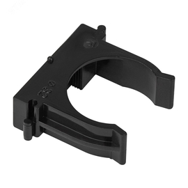 Клипса для трубы ПВХ 32 мм (черная), фото 