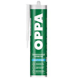 Герметик OPPA 270мл силиконовый универсальный, белый, фото 