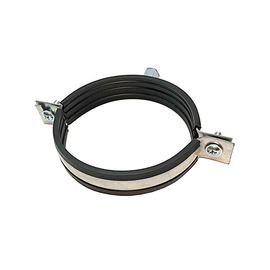 Хомут для воздуховода с резиновой прокладкой, гайка М10, 630мм, фото 