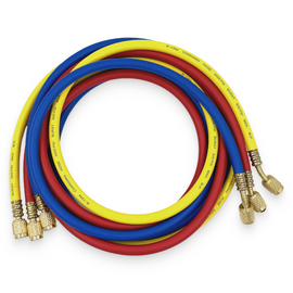 Заправочные шланги DSZH-372-RYB-P набор 3шт по 1.8м, 1/4" SAE, до 41 бар, фото 