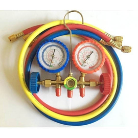 Манометрический коллектор Favor Cool CT-536D противоударный (R22,R407,R410 2 вентильный, шланги в комплекте), фото 