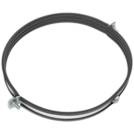 Хомут для воздуховода с резиновой прокладкой, гайка М8 400мм, фото 