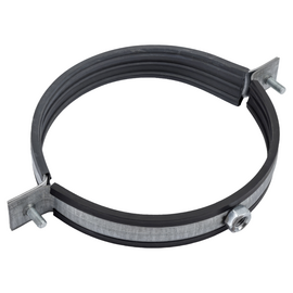 Хомут для воздуховода с резиновой прокладкой, гайка М8, 125мм, фото 