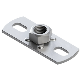 Пластина оцинкованная 2,5х30х80мм с гайкой M10, фото 