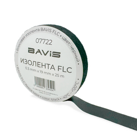 Флисовая изолента  BAVIS FLC 19мм х 25м черная 300мкм, 20N/cm, фото 