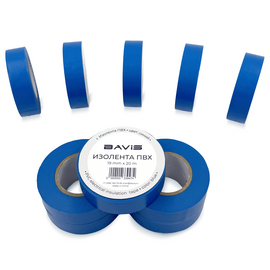 Изолента ПВХ (10 шт) BAVIS 19мм х 20м синяя, фото 
