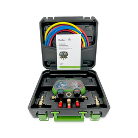 Манометрическая станция Ballu Super Stars ST-B268(R32/134/404/410/507, 2-х вентильный; шланги 1.5м, 55 Bar-1/4"SAE, 2 адаптера R410xR22 манометры 68мм, в кейсе), фото 