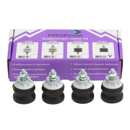 Антивибрационные опоры PROFcool VS-1B110 (4 шт, до 110кг, черные), фото 