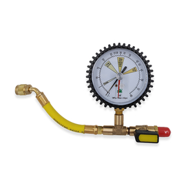 Манометрический коллектор под азот HONGSEN HS-NG (60 bar, 80 мм) с вентилем и шлангом 1/4"SAE, фото 