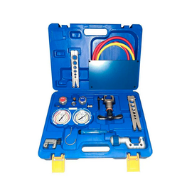 Набор инструментов Value VTB-5B-II (коллектор для R22,R134A,R404A,R407C; шланги; вальцовка с дюймовой и метрической плашкой; 2 трубореза; риммер), фото 