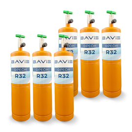 6 шт - Фреон R32, баллон 0,68 кг с вентилем, фото 
