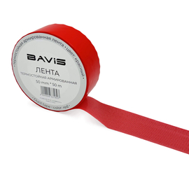 96 шт - Термостойкая армированная лента BAVIS TPL красная 50мм x 50м, фото 