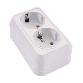 Розетка накладная Makel SIVA USTU (45182) с/з 2-я, белая, фото 