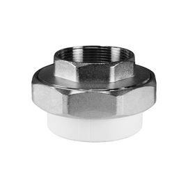 Муфта комб.разъём. (американка) трубная Valfex с внутренней резьбой 32x3/4" (80/20) белая, фото 