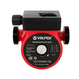 Циркуляционный насос VALFEX VCP 25-60G 130мм (с гайками), фото 