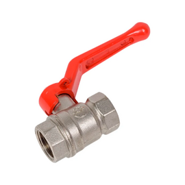 Кран шаровой N/P59 для ВОДЫ 1/2" ВР/ВР ручка-рычаг, латунный НИКЕЛИР-Й VALFEX 11Б27фт1М, фото 