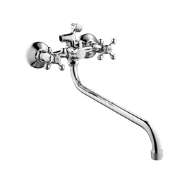 Смеситель для ванны Valfex Libra Сhrome-1, длинный излив, картриджный переключатель, латунь VF.2208-2, фото 