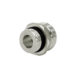 Ниппель НИКЕЛИРОВАННЫЙ переходной ЕВРОКОНУС НР 1/2"-НР 3/4" Valfex (VF.580.NE.012.034), фото 