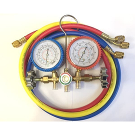 Манометрический коллектор Favor Cool CT-536G (R22/134/404/407; 2 вентильный; шланги 1/4" в комплекте), фото 