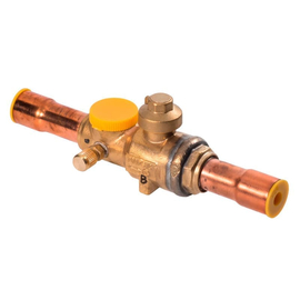 Вентиль шаровый 3/4" Becool BC-BVS-34 со см. стеклом и сервисным штуцером, фото 