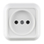 Розетка Makel SIVA USTU (45102) б/з 1-я, белая, фото 