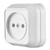 Розетка Makel SIVA USTU (45102) б/з 1-я, белая, фото , изображение 2