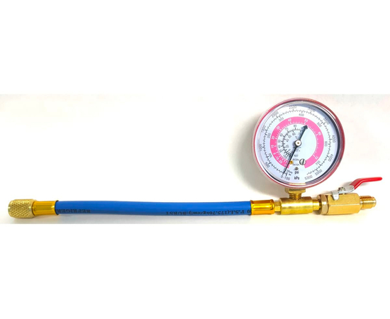 Манометрический коллектор FC-BR810G70BH (R22/134/410, до 53бар, шланг 20см c вентилем), фото 