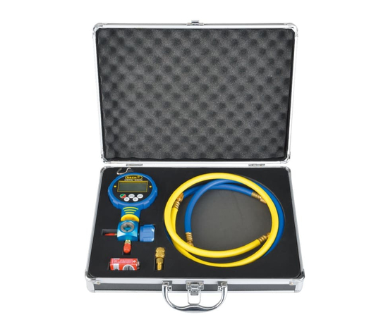 Электронный одновентильный коллектор DSZH WK-6881L низкого давления, с шлангами и адаптером AD-89, в кейсе, фото , изображение 3