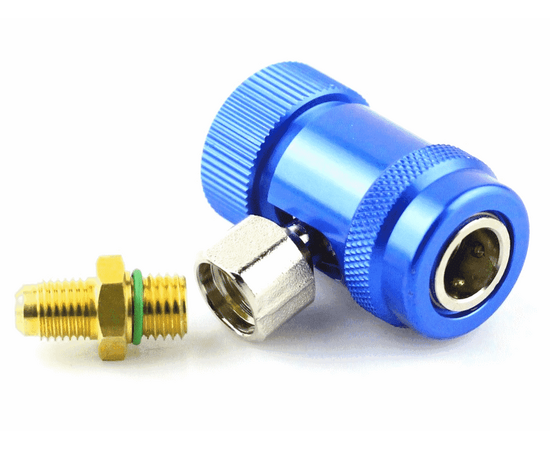 Быстросъёмная муфта с вентилем FavorCool QL-1234 для фреона R-1234yf (с переходником 12мм - 1/4"), фото 