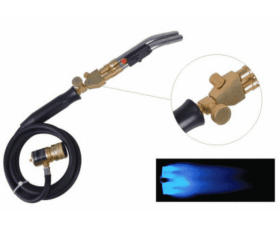 Горелка для MAPP газа FavorCool T-C2A-2F (два сопла, пьезо-поджиг, со шлангом), фото , изображение 2