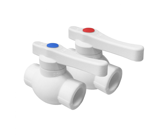 Кран Valfex шаровой 25мм белый, ЛАТУННЫЙ ШАР, фото , изображение 5