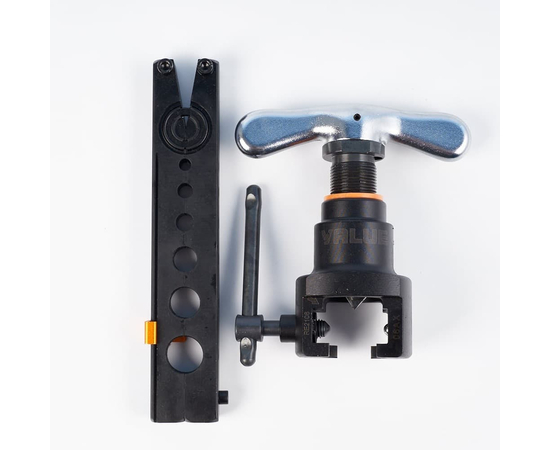 Вальцовка эксцентриковая Value VFT-808U-I (1/4" - 3/4"; с ограничителем подачи трубы; в кейсе), фото , изображение 3