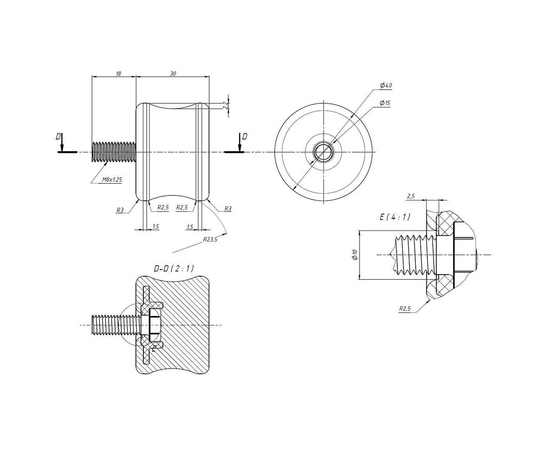 Антивибрационные опоры RF-V120K (4 шт, до 120кг, коричневые), фото , изображение 3