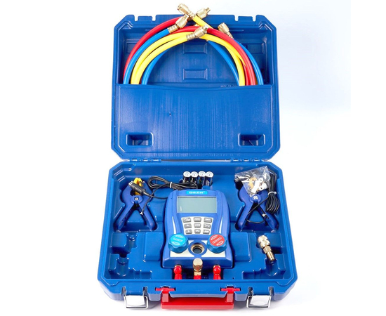 Электронная манометрическая станция DSZH WK-6889L 60"(3 шланга 1.5 м, 2 адаптера, 2 температурных зонда), фото 